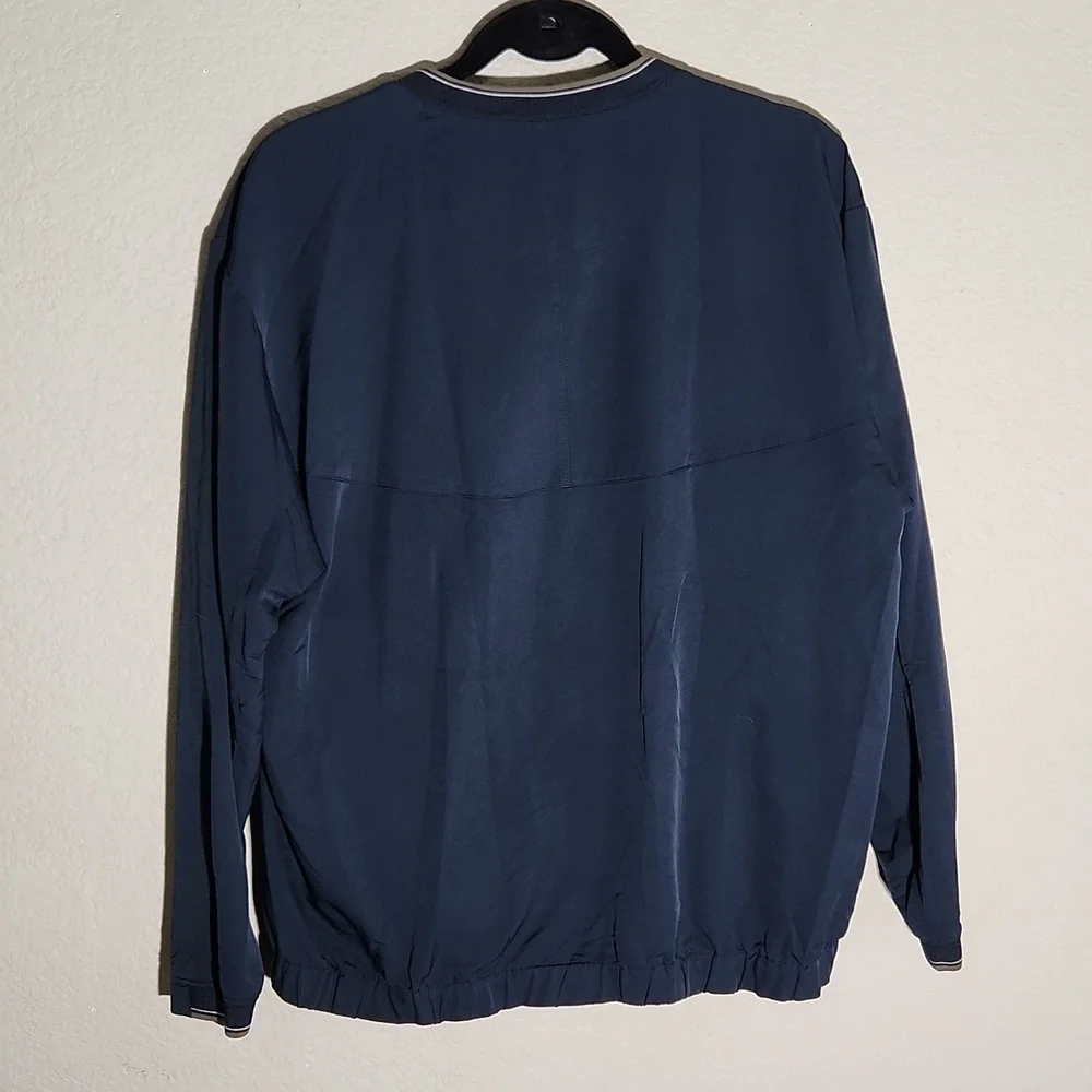 Nike Golf Mens Shirt Size M Windbreaker Pull Over Long Sleeve Zippered Blue